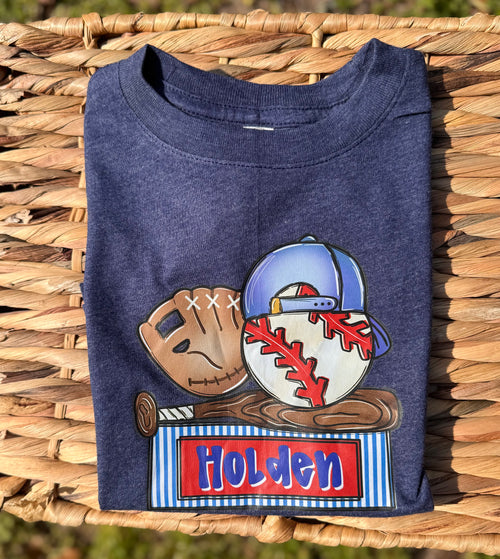 Baseball Custom Name Tee