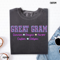 Floral Custom Name Tee - Gildan
