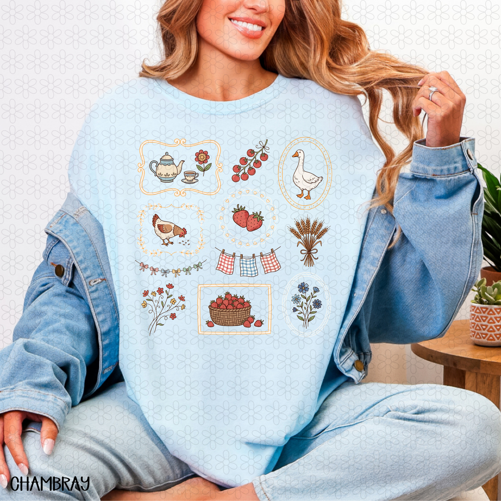Strawberry Patch Tea Party Tee