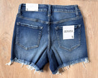 Frayed Hem Denim Shorts