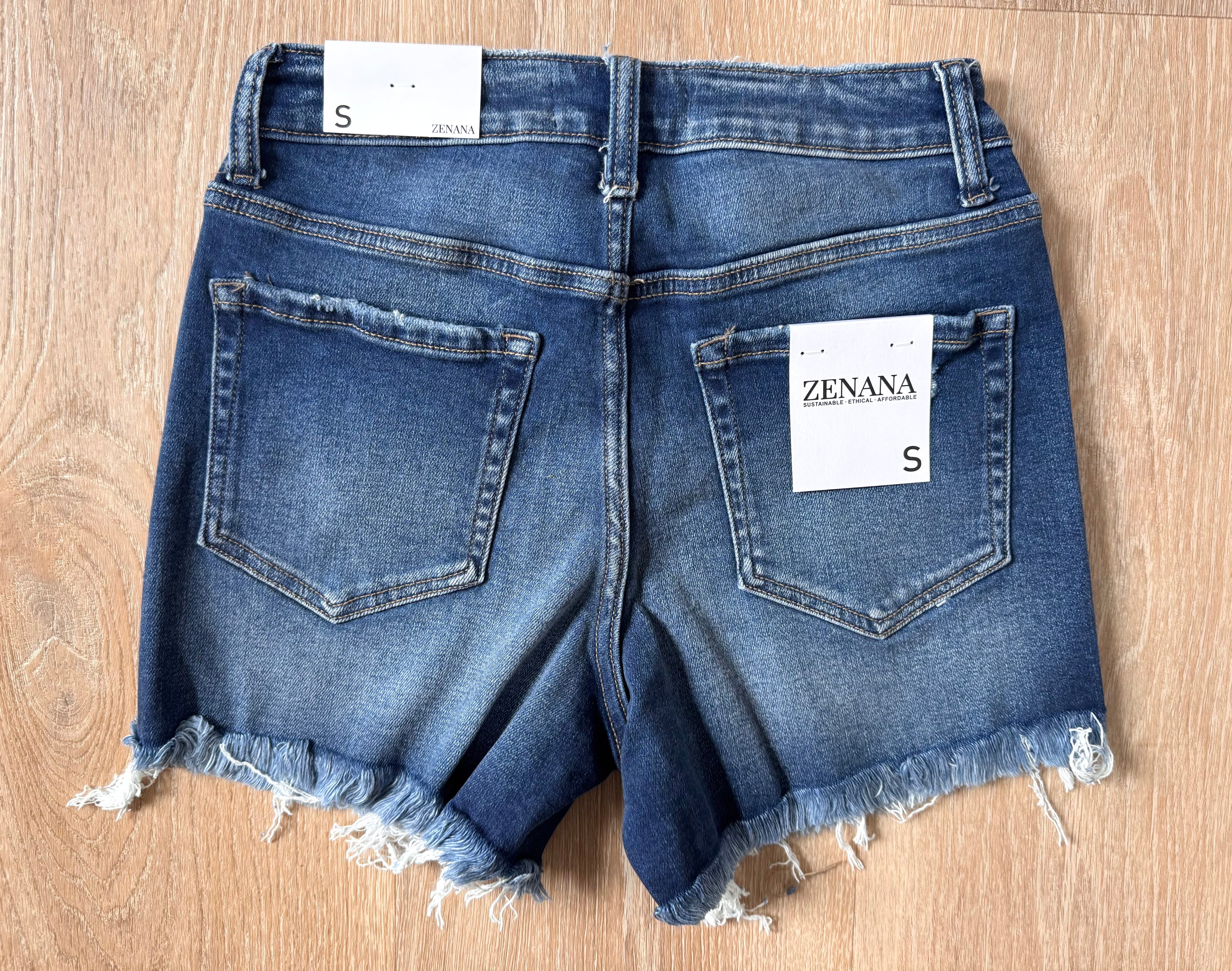Frayed Hem Denim Shorts