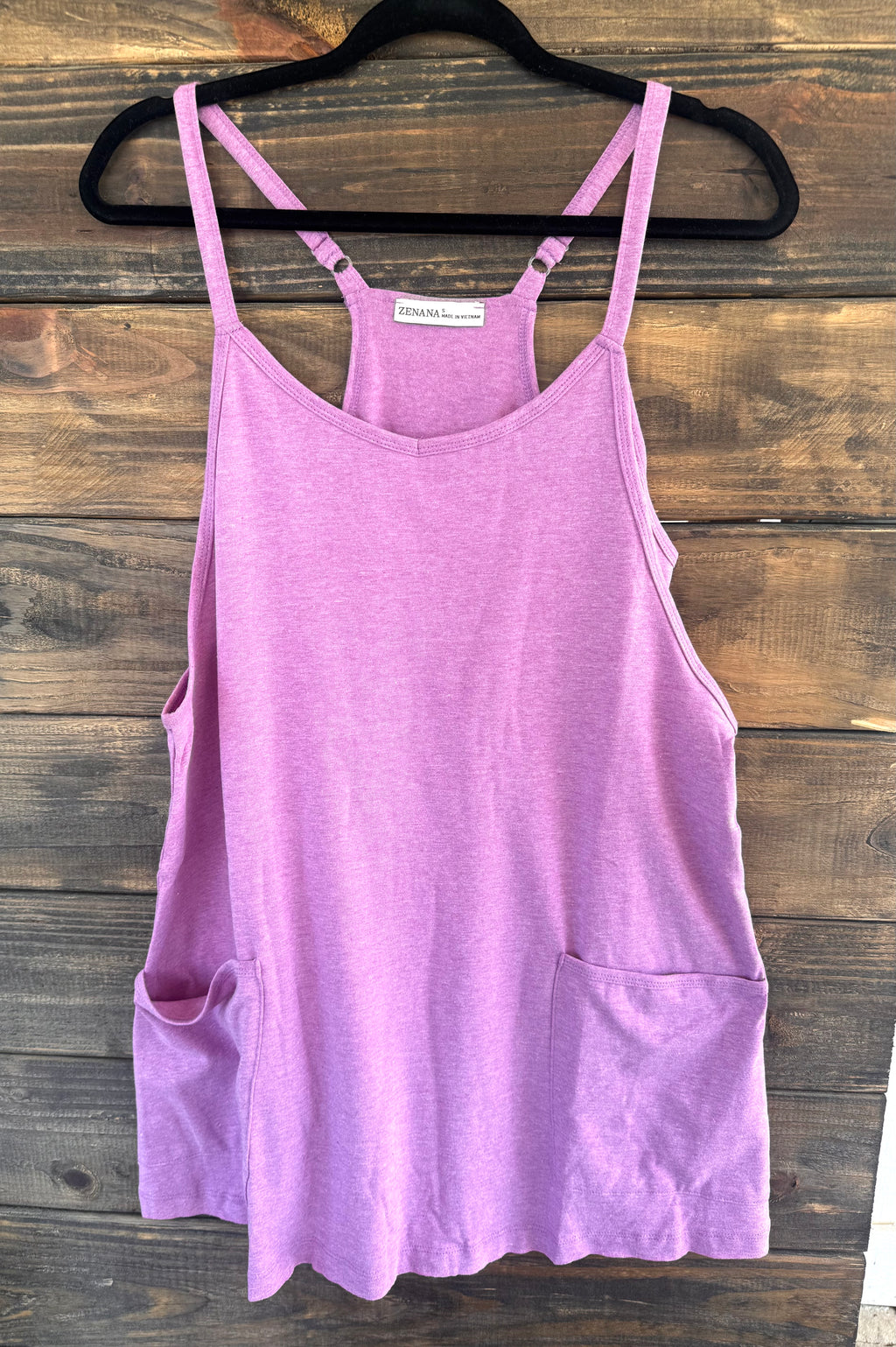 Coastal Breeze Pocket Romper in Wildberry Pink