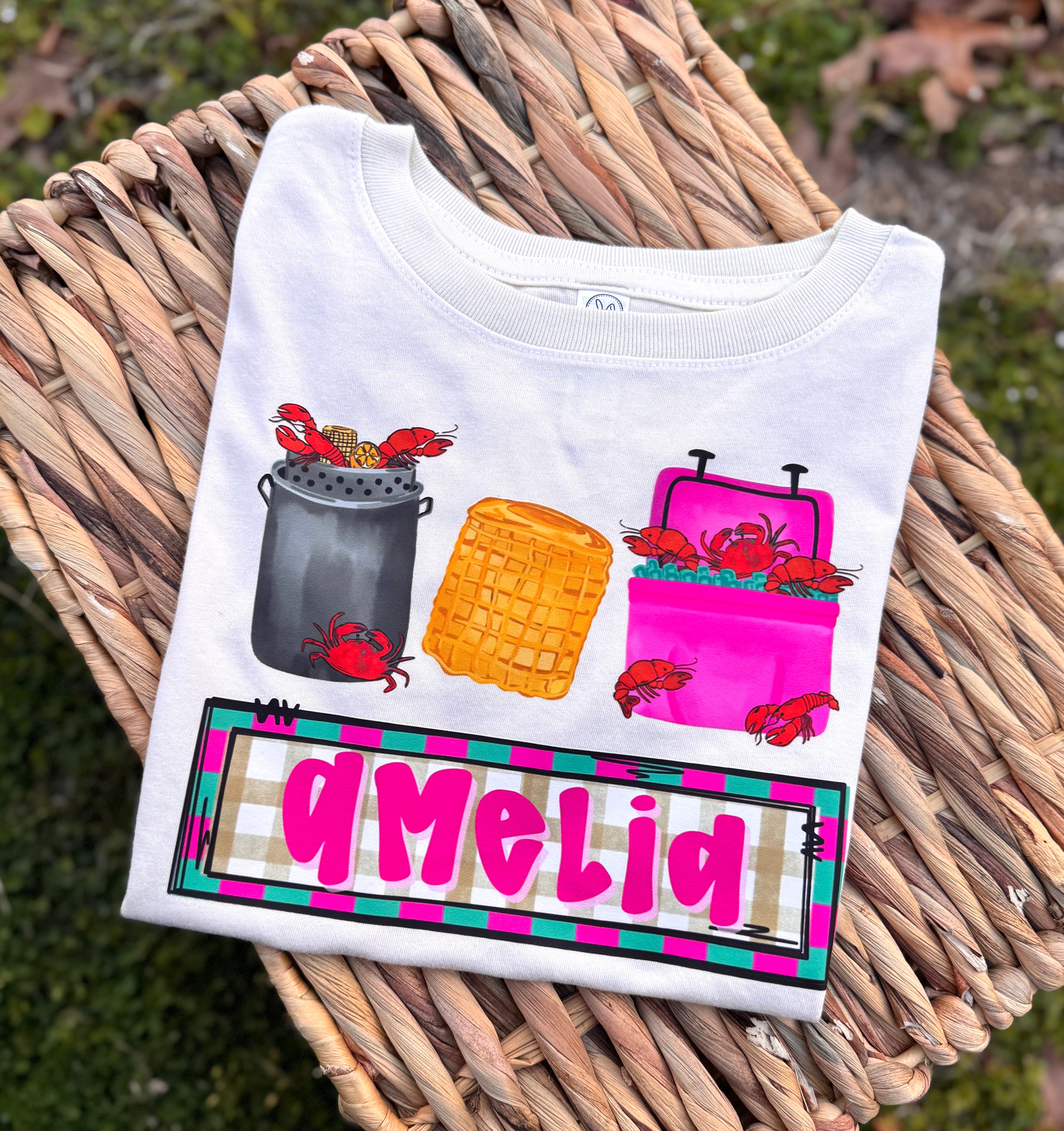 Crawfish Custom Name Tee