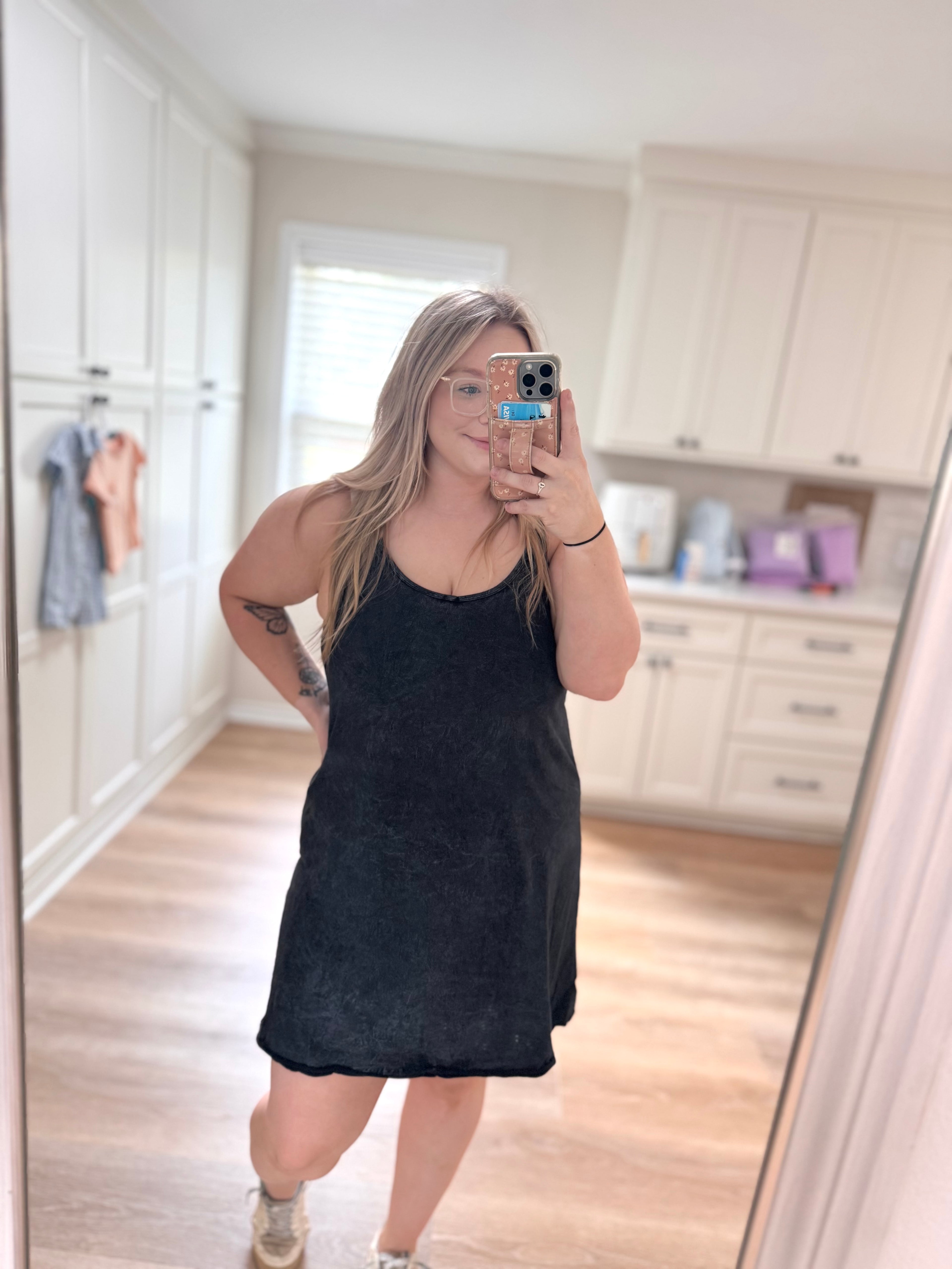 Coastal Breeze Dress Romper in Midnight Black