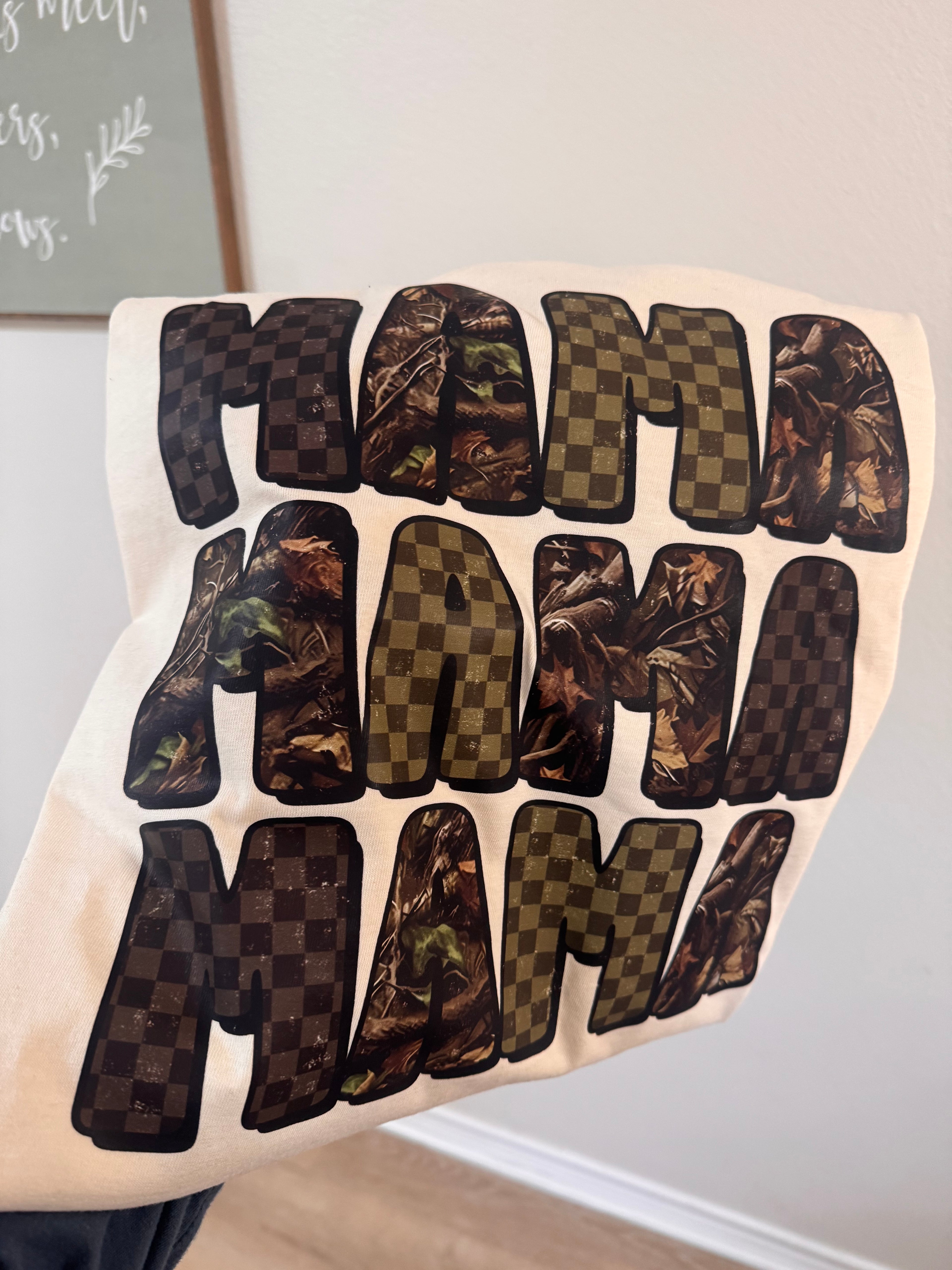 Camo/Checkered Mama Tee