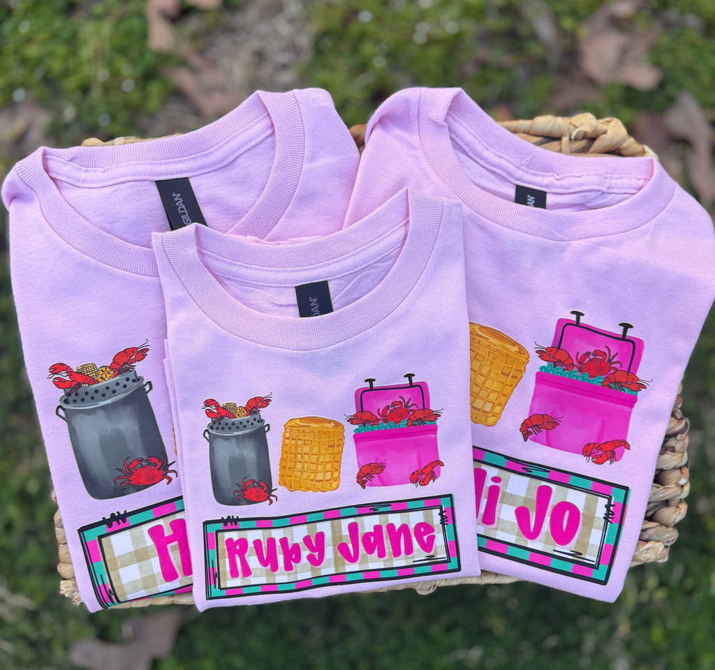Crawfish Custom Name Tee