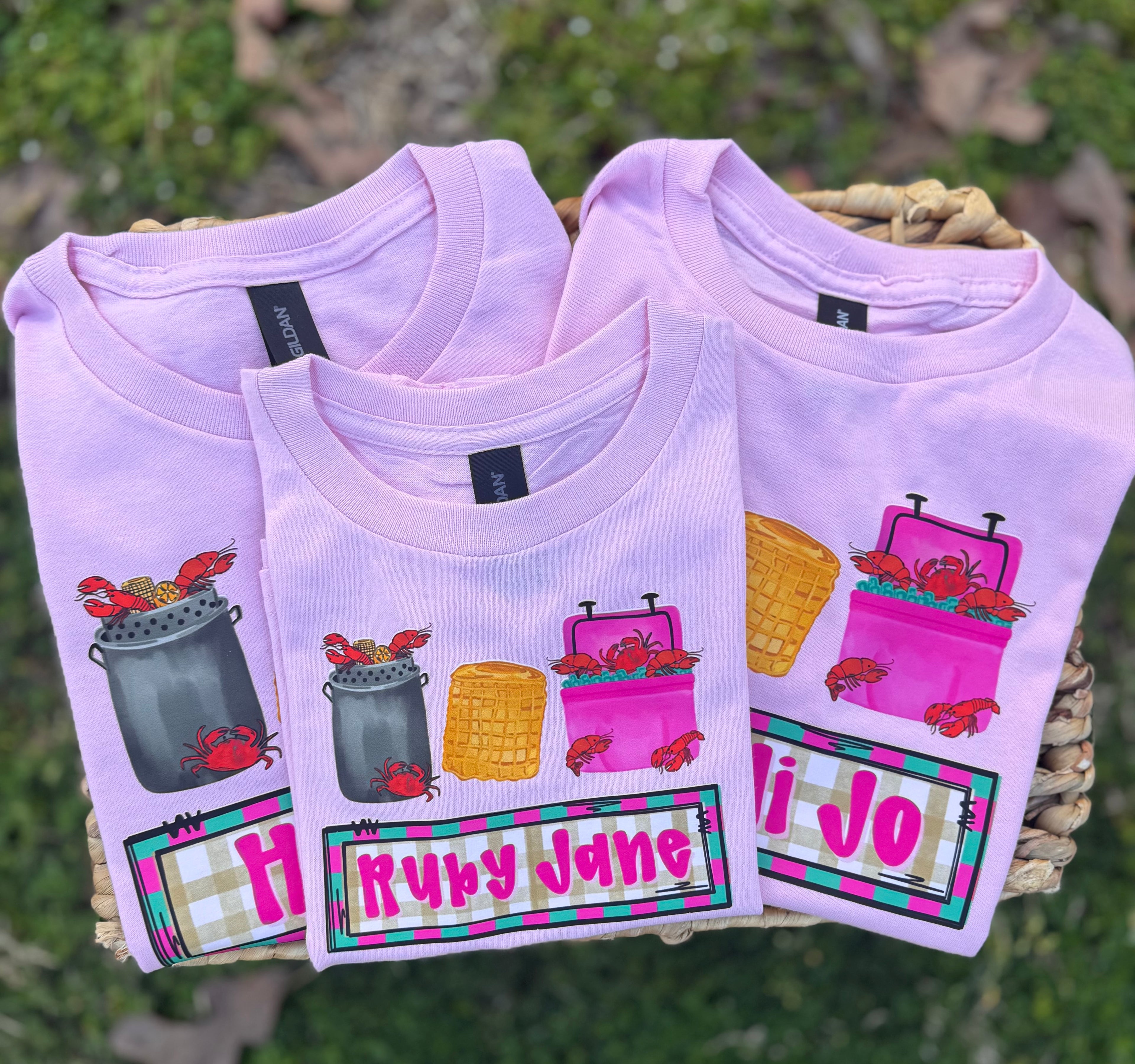 Crawfish Custom Name Tee