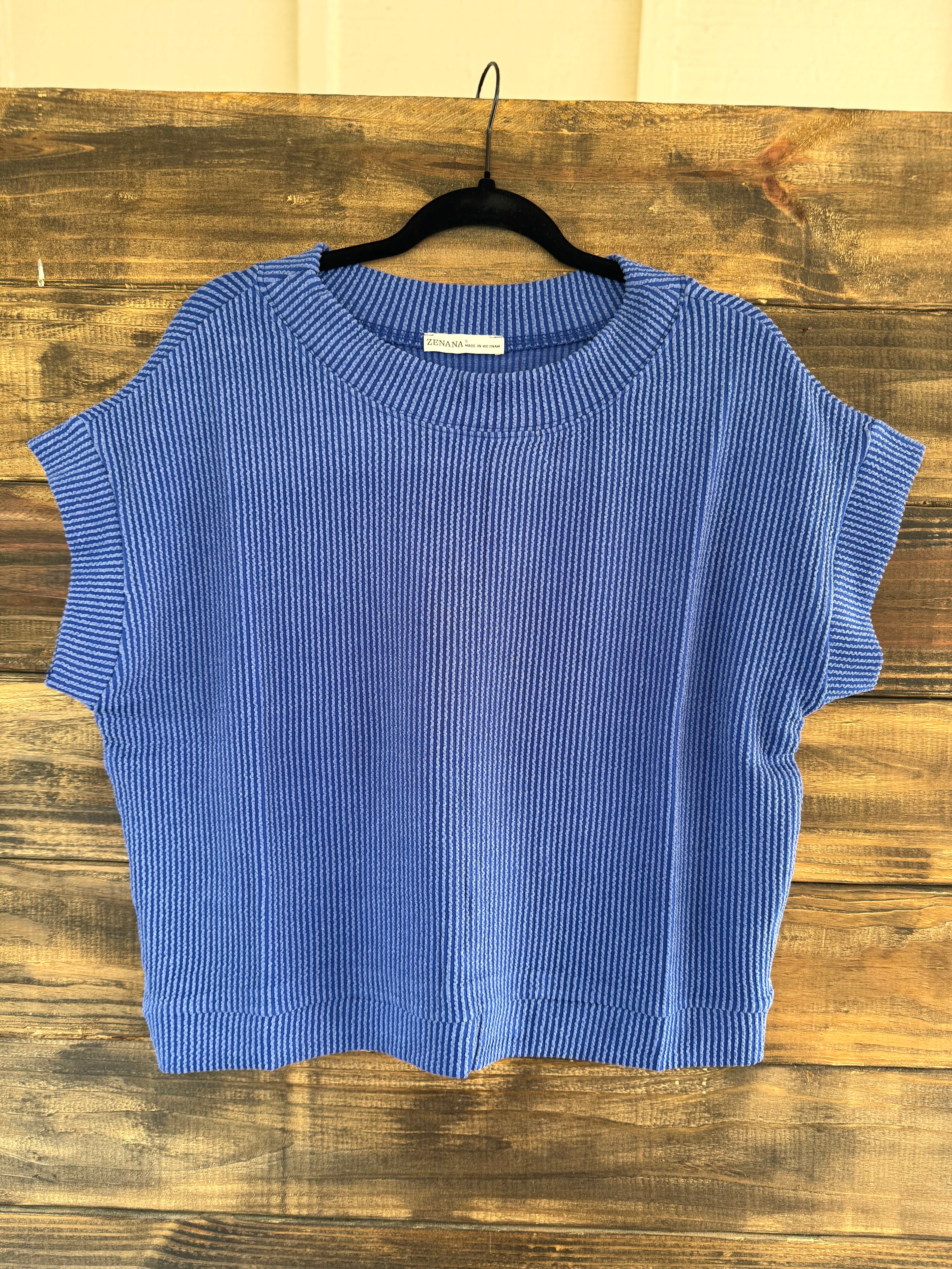 Blue Skies Ribbed Top