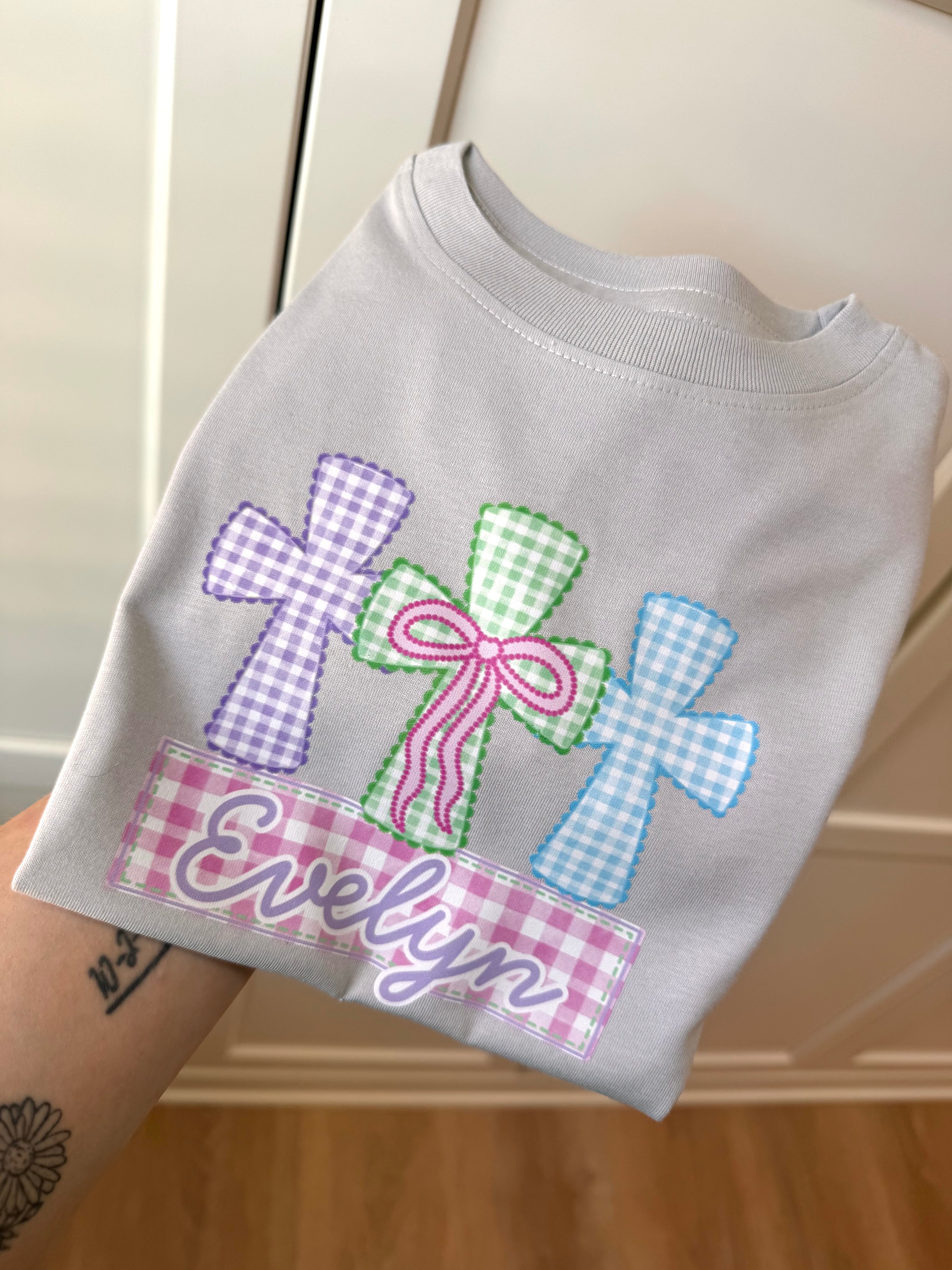 Girls Cross Name Tee