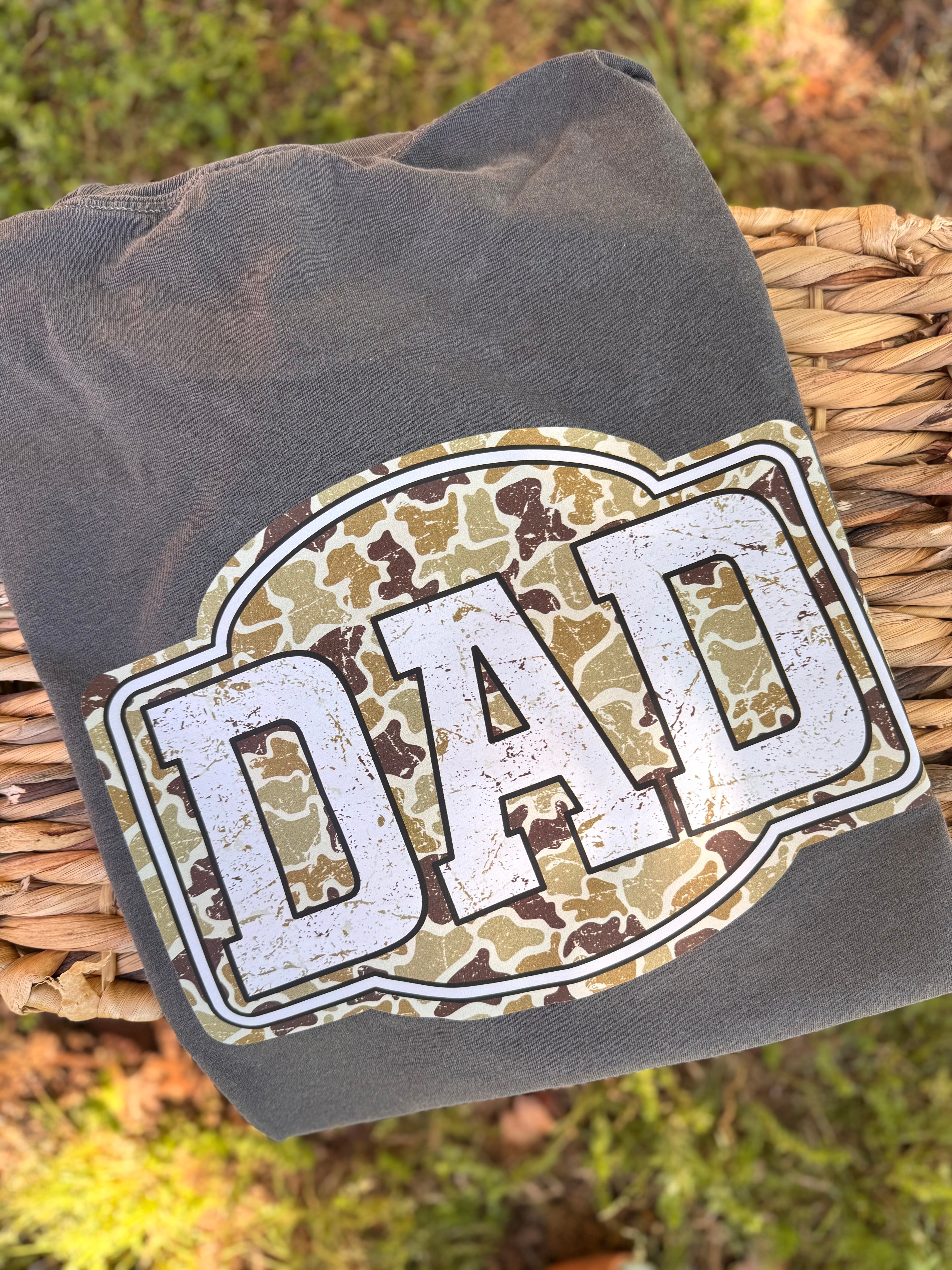 Camo Dad Tee 2XL Comfort Color READY TO SHIP