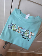 Boys Checkered Name Tee