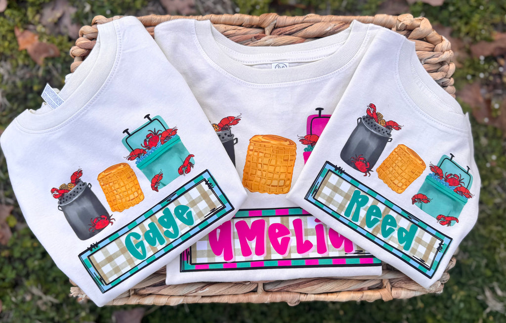 Crawfish Custom Name Tee