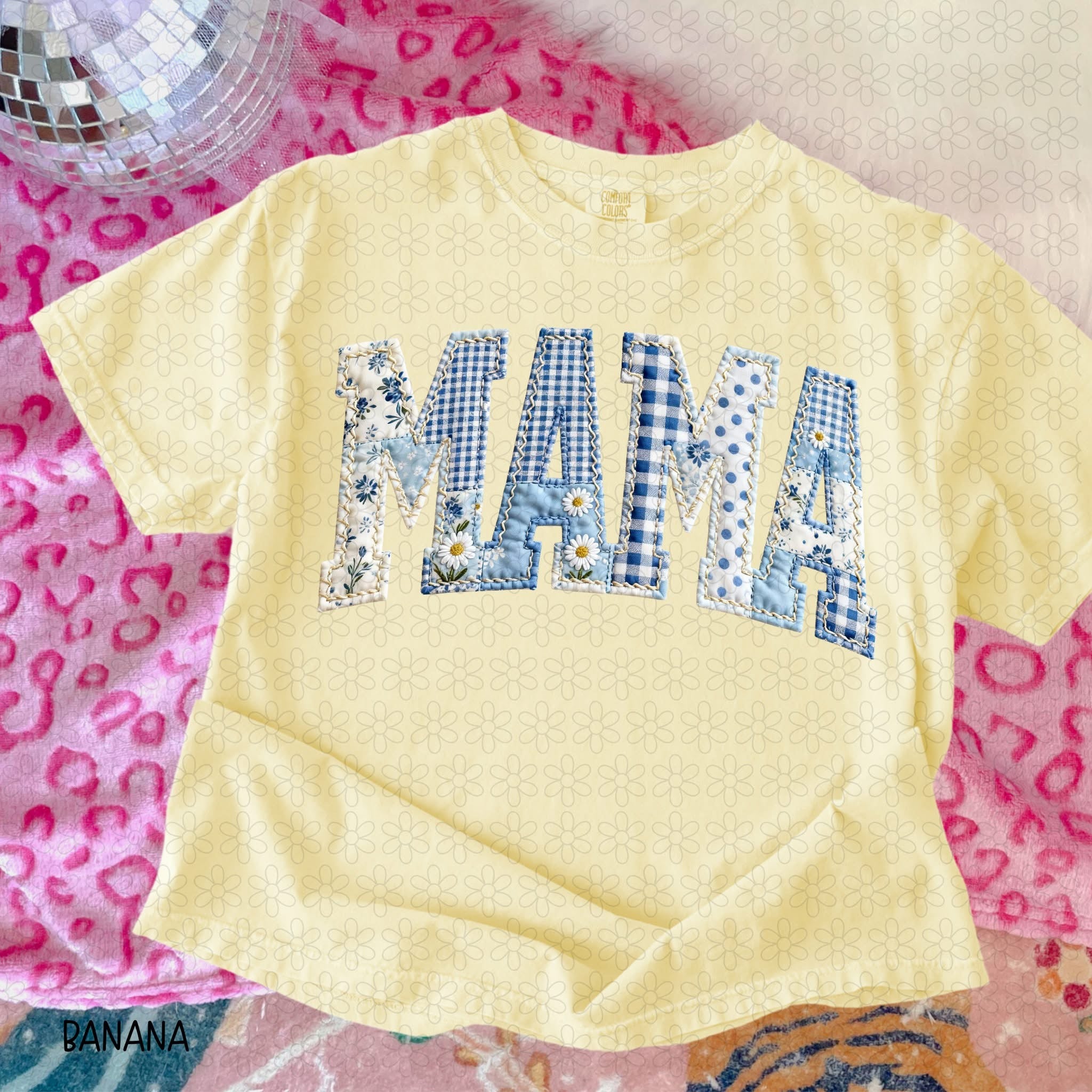 Mama Blue Floral Patchwork